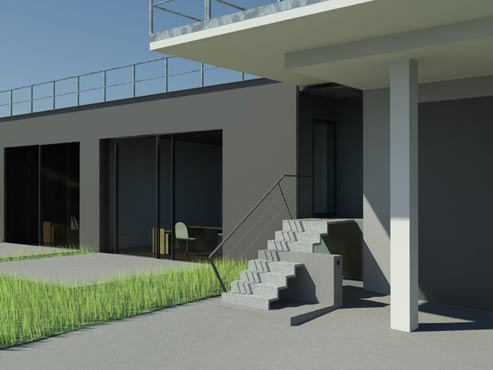 Rendering Zugangstreppe